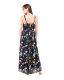 Miss Innocent Women Floral 100% Rayon Dress G111 Black