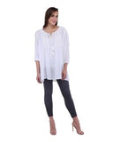 Alisha & Chloe Women Solid Regular Fit 100% Rayon Top G71 OffWhite