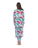 Miss Innocent Women Floral 100% Polyester Kimono G93 Blue/Red