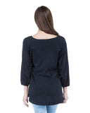 Alisha & Chloe Women Solid Regular Fit 100% Rayon Top G63 Black