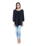 Alisha & Chloe Women Solid Regular Fit 100% Rayon Top G63 Black