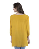 Alisha & Chloe Women Solid Regular Fit 100% Rayon Top G65 Mustard