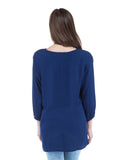 Alisha & Chloe Women Solid Regular Fit 100% Rayon Top G62 Navy