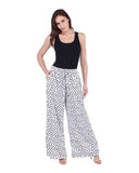 Miss Innocent Plus sizes Polka Dot 100% Polyester Palazzo Pant G103 Black/White