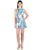 Miss Innocent Plus Size Romper G30 BlueYellow