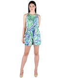 Miss Innocent Plus Size Party Romper G28 BlueGreen