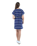 Alisha & Chloe Stripe V Neck Dress