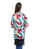 Miss Innocent Junior and Plus Tropical Print Kimonos