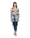 Miss Innocent Junior and Plus Tropical Print Kimonos
