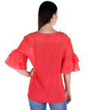 Alisha & Chloe Plus sizes Coral Top