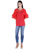 Alisha & Chloe Plus sizes Coral Top