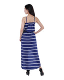 Alisha and Chloe Stripe Tube High low maxi dress in Plus sizes