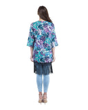 Miss Innocent Junior and Plus Tropical Print Kimonos