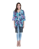 Miss Innocent Junior and Plus Tropical Print Kimonos