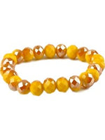 Stunning Crystal Bead Bracelet, Mustard