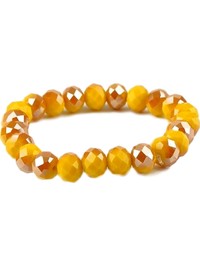 Stunning Crystal Bead Bracelet, Mustard