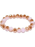 Stunning Crystal Bead Bracelet, Ab Pink