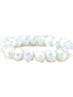 Stunning Crystal Bead Bracelet, Opal White