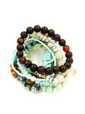 Seed, Stone Bead Bracelet, Turquoise Multi