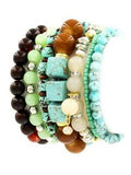 Seed, Stone Bead Bracelet, Turquoise Multi