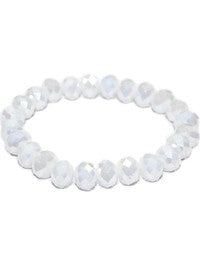 Stunning Crystal Bead Bracelet, Ab White