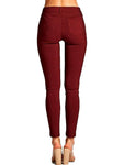 Basic 5 Pocket Pants, Burgundy