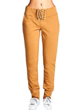 French Terry Jogger Pants, Dusty Mustard