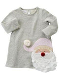 Mud Pie-Sparkle Santa Dress, Grey Multi