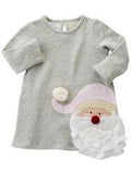 Mud Pie-Sparkle Santa Dress, Grey Multi