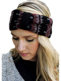 Fair Isle Headwrap, Burgundy