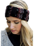Fair Isle Headwrap, Burgundy
