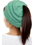 CC Messy Bun Beanie, Sage