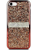 Gel Glitter Rhinestone Case, Rose Gold