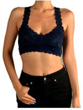 Lace Bralette, Navy