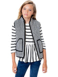 Girls Herringbone Vest, Multi