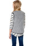 Girls Herringbone Vest, Multi