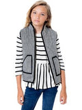 Girls Herringbone Vest, Multi