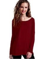 Authentic Piko Long Sleeve Top, Plum