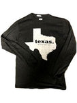 Unisex Long Sleeve "Texas, The Lone Star State" Tee, Charcoal