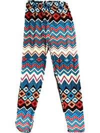 Brushed Aztec Print , Blue-Brown  (OS Fits Most)