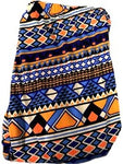 Aztec Printed Leggings, Blue-Orange Multi