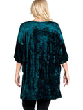 Curvy Velvet VNeck Top, Moss Green