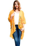 Daisy Floral Kimono, Mustard