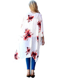 Floral Print Kimono, Cream