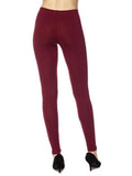Fleece Tummy Control Legging, Wine  (OS Fits Most)
