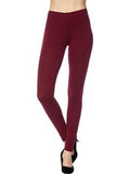 Fleece Tummy Control Legging, Wine  (OS Fits Most)