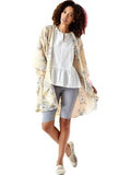 Floral Oversized Kimono Card, Khaki