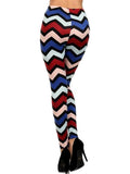 Fleece Chevron Leggings, Multi  (OS Fits Most)