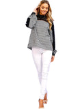 Gingham woven top with lace contrast, Black