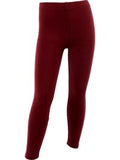 Girls Fleece Leggings, Burgundy